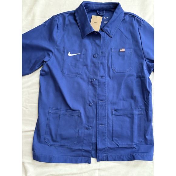 Men's Nike SB 2024 Paris Olympics Team USA Button Down Shirt FD6373-490 Medium